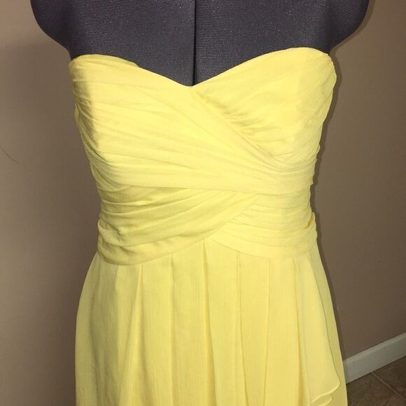 Davids Bridal Strapless Short chiffon dress 8 - Picture 2 of 6